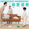 HELLOWOOD Kids Cleaning Set, 8 Pcs Wooden Housekeeping Play Set Includes Broom Mop Duster Dustpan Brushes Rag and Organizing Stand, Cleaning Toys Gift for Toddlers Girls Boys Age 3-6, Solid Beech Wood view 3