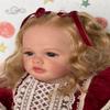 Pinky Reborn 28 inch Lovely Reborn Toddler Dolls Girl with Blond Hair Realistic Looking Silicone Weighted Body Baby Dolls for Children Age 3+ view 2