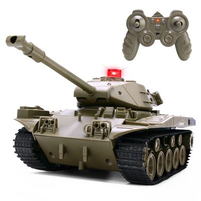 Remote Control Tank for Kids, M41A3 American Army Battle Programmable RC Tanks with Lights & Realistic Sounds, RC Military All Terrain Off-Road Vehicles, Great Gift Tank Toy for Boys