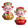 2pcs of Wealth Figurine Shaking Head Buddha Desktop Swing CAI Shen Statues Car Dashboard Bobbleheads Doll for Home Office Car Decorations view 1