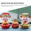 2pcs of Wealth Figurine Shaking Head Buddha Desktop Swing CAI Shen Statues Car Dashboard Bobbleheads Doll for Home Office Car Decorations view 3