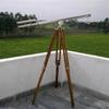 Antique Brass Double Barrel Telescope with Wooden Tripod Nautical Marine Telescope for Home Decor by Nautical Export India (Silver) view 2