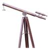 Antique Brass Double Barrel Telescope with Wooden Tripod Nautical Marine Telescope for Home Decor by Nautical Export India (Brown) view 1