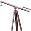 Antique Brass Double Barrel Telescope with Wooden Tripod Nautical Marine Telescope for Home Decor by Nautical Export India (Brown) view 2