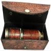 Antique Brass Telescope with Leather Box Case Nautical Marine Telescope, Maritime Telescope, Brass Leather Telescope Spyglass Antique Telescope for Home Decor by Nautical Export India view 3
