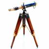 Antique Brass Telescope with Wooden Tripod Nautical Marine Telescope, Maritime Telescope, Brass Leather Telescope Spyglass Antique Telescope for Home Decor by Nautical Export India view 2