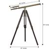 Antique Brass Double Barrel Telescope with Wooden Tripod Nautical Marine Telescope for Home Decor by Nautical Export India (Gold) view 3