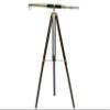 Antique Brass Telescope with Tripod Stand Leather Nautical Marine Telescope, Maritime Telescope, Brass Leather Telescope Spyglass Antique Telescope for Home Decor by Nautical Export India view 1