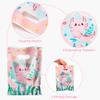3sscha 50Pcs Axolotl Party Favor Bags Amphibian Themed Waterproof Goodie Bag with Die Cut Handles Reptile Animals Water Plants Plastic Candy Gift Pack for Baby Girl Birthday Baby Shower Decors Supplies view 3