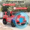 ANPABO Licensed Mercedes-Benz G63 Car for Kids, 12V Ride on Car w/Parent Remote Control, LED Headlights, Music Player/Bluetooth & Horn, Soft Start, Low Battery Prompt, Kids Electric Car, Red view 4