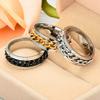 COLORFUL BLING 3 pcs 8mm Spinner Ring Stainless Steel Fidget Rings Anti Anxiety for Men Women Cool Grooved Anxiety Stress Roller Rings Cool Jewelry-Size 6 view 3