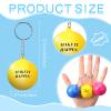 Zomiboo 20 Pcs Motivational Stress Balls Keychains Colorful Foam Balls with Quotes Inspirational Stress Relief Ball Relieve Anxiety (Bright Colors) view 2