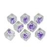 Starfarer Sci-Fi D6 Dice - 'Wormhole' - Transparent with Purple Swirls view 1