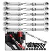 ARRCat Upgrade Parts Turnbuckles Camber Links for 1/10 Slash 2WD 4X4/Rustler 2WD 4X4/Hoss 2WD 4X4/Stampede 2WD 4X4 RC Truck, Aluminum Adjustable Turnbuckles,Replace 3644 3745 1935,Silver view 1