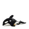 Steiff Ozzie Orca Stuffed Animal Whale with Squeaker, Black and White, 15 inch Premium Collectible Plush Animal, Medium view 1