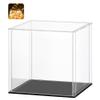 LASOA Acrylic Display Case  Display Box for Collectibles, Figures, Memorabilia, Clear Showcase with Black Base, Self-Assembly Display Container, 14x14x14inch view 1