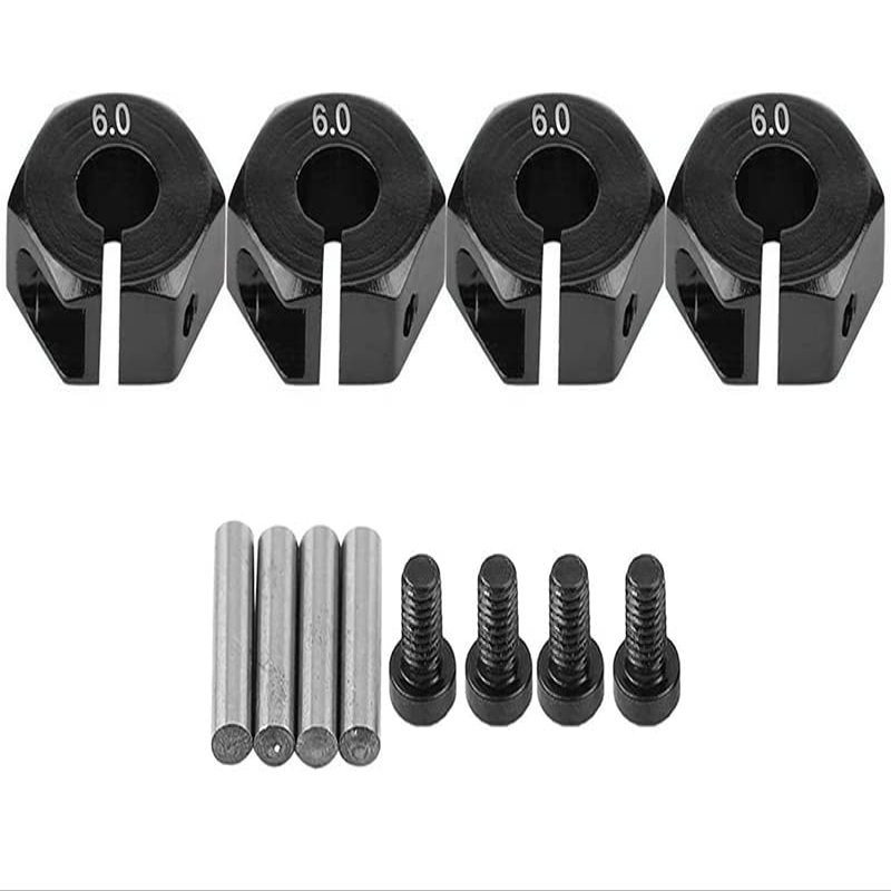 12mm Hex Wheel (4) Hub 6mm Thick for 1/10 Traxxas, Axial, Tamiya, Drift & TC