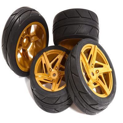 Integy 5 Spoke Complete Wheel & Tire Set (4) for 1/10 Touring Car