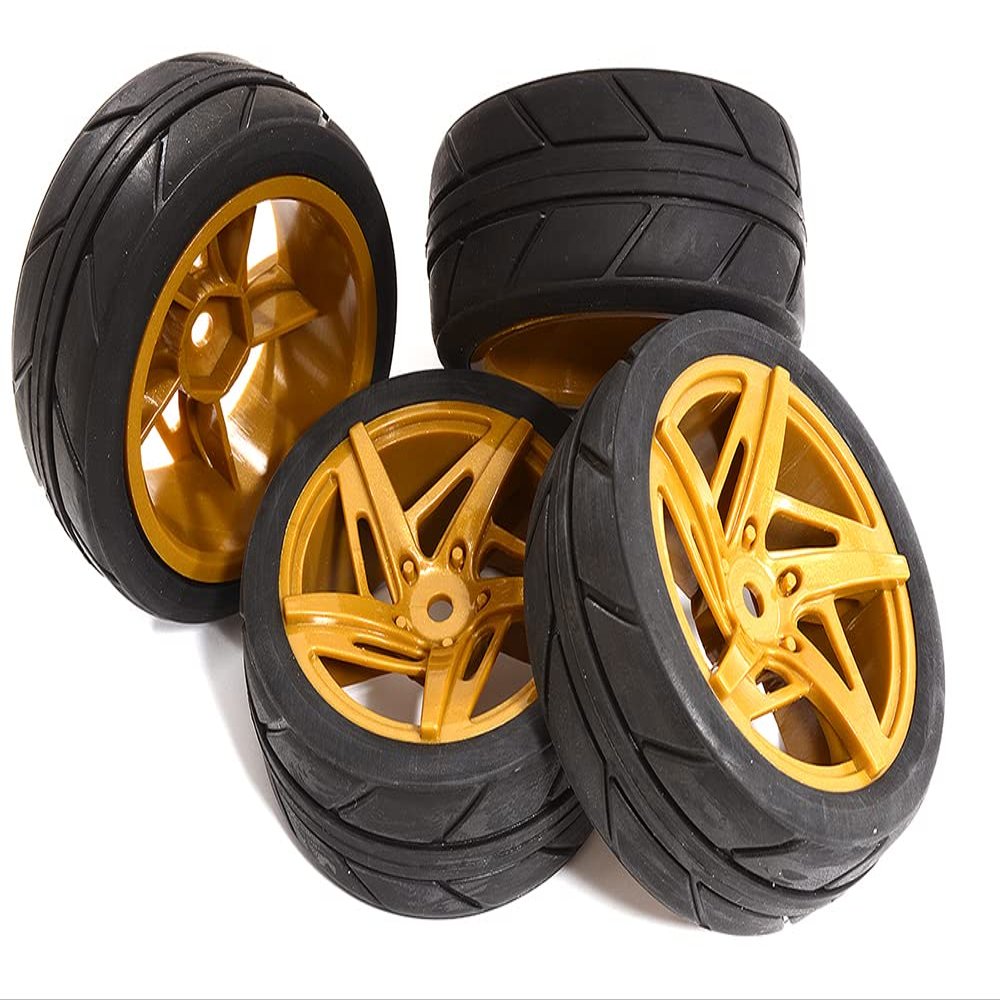 Integy 5 Spoke Complete Wheel & Tire Set (4) for 1/10 Touring Car