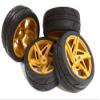 Integy 5 Spoke Complete Wheel & Tire Set (4) for 1/10 Touring Car view 1