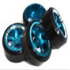 Integy 5 Spoke Complete Wheel & Tire Set (4) for Drift Racing (O.D.=62mm) view 1