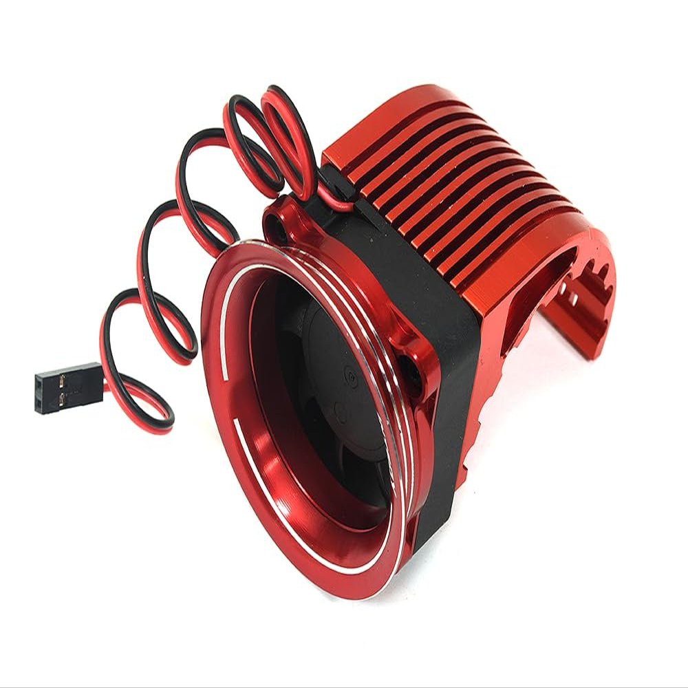 42mm Motor Heatsink + 40x40mm Fan w/Intake Ram Funnel for Most 1/8 & 1/10 RC