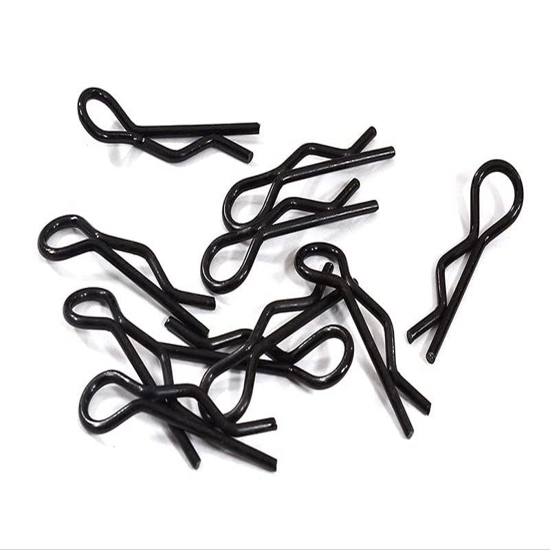 Integy Bent-Up Body Clips (10) for 1/10 RC Cars & Trucks (LxW=25x7mm)