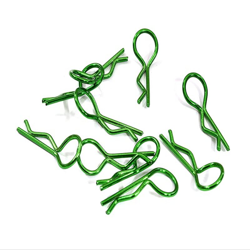 Integy Color Bent-Up Body Clips (10) for 1/10 RC Cars & Trucks (LxW=24x9mm)