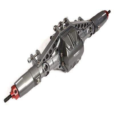 Billet Machined T12 Rear Axle for Axial 1/10 SCX-10 Dingo Honcho Jeep - Gunmetal