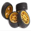 Integy 14 Spoke Complete Wheel & Tire Set (4) for 1/10 Touring Car view 1