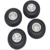 Alloy Machined Wheels (4) w/Rubber Tires for Axial 1/24 SCX24 Rock Crawler view 1
