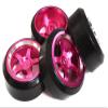 Integy 5 Spoke Complete Wheel & Tire Set (4) for Drift Racing (O.D.=62mm) view 1