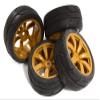 Integy 7 Spoke Complete Wheel & Tire Set (4) for 1/10 Touring Car view 1