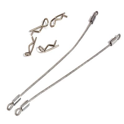 Integy Secured Body Clip (4) with 120mm Retainer Link for 1/16 & 1/10 RC