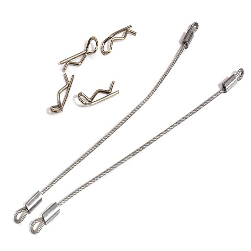 Integy Secured Body Clip (4) with 120mm Retainer Link for 1/16 & 1/10 RC