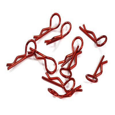 Integy Color Bent-Up Body Clips (10) for 1/10 RC Cars & Trucks (LxW=23x9mm)