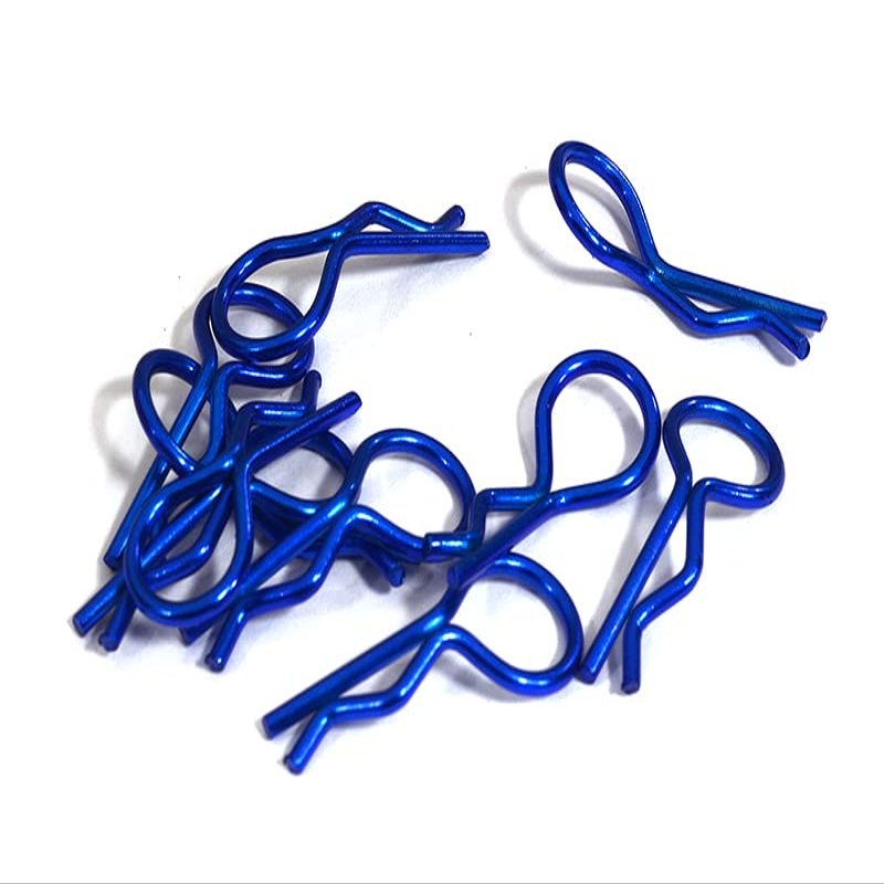 Integy Color Bent-Up Body Clips (10) for 1/8 RC Cars & Trucks (LxW=25x11mm)