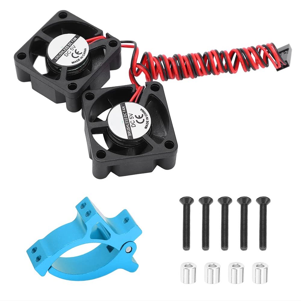 Integy Motor Clamp Mount + Twin Cooling Fan for TRX-4 & SCX10 (Motor: 36mm O.D.)