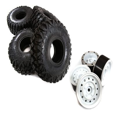 Integy Realistic 1.9 Wheel & Tire (4) for Scale Crawler (O.D.=122mm)