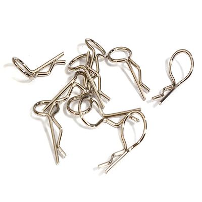Integy Bent-Up Body Clips (10) for 1/10 RC Cars & Trucks (LxW=24x11mm)