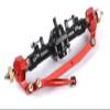 Billet Machined Alloy Front Axle for Axial 1/24 SCX24 Rock Crawler - Black Red view 1