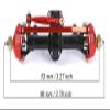Billet Machined Alloy Front Axle for Axial 1/24 SCX24 Rock Crawler - Black Red view 2