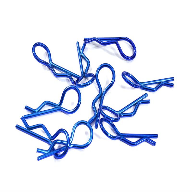 Integy Color Bent-Up Body Clips (10) for 1/10 RC Cars & Trucks (LxW=23x9mm)