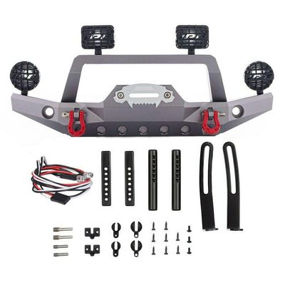 RC Model Realistic Front Alloy Bumper w/LED Designed for Traxxas TRX-4 w/ 43mm Mount