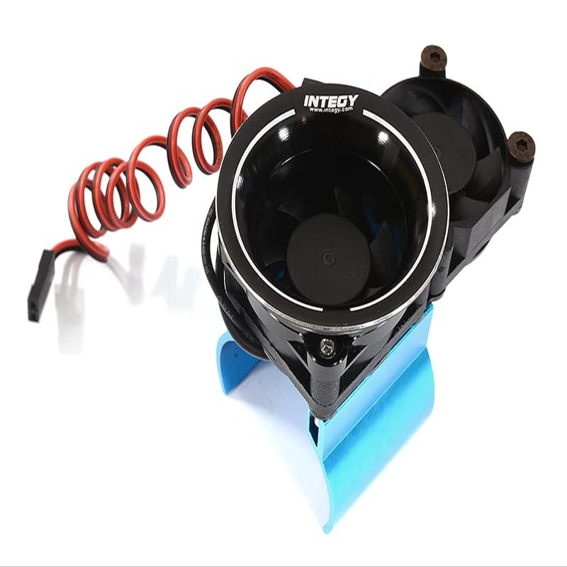 Thermo Controlled Twin 30x30mm Fan w/Intake Ram Funnel for 36mm Motor, 1/10 RC