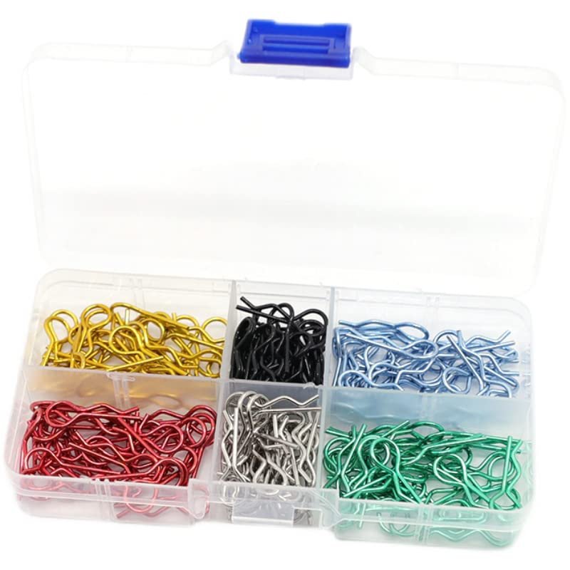 Integy Assorted Bent-Up 1/10 Color Body Clips w/Carrying Box