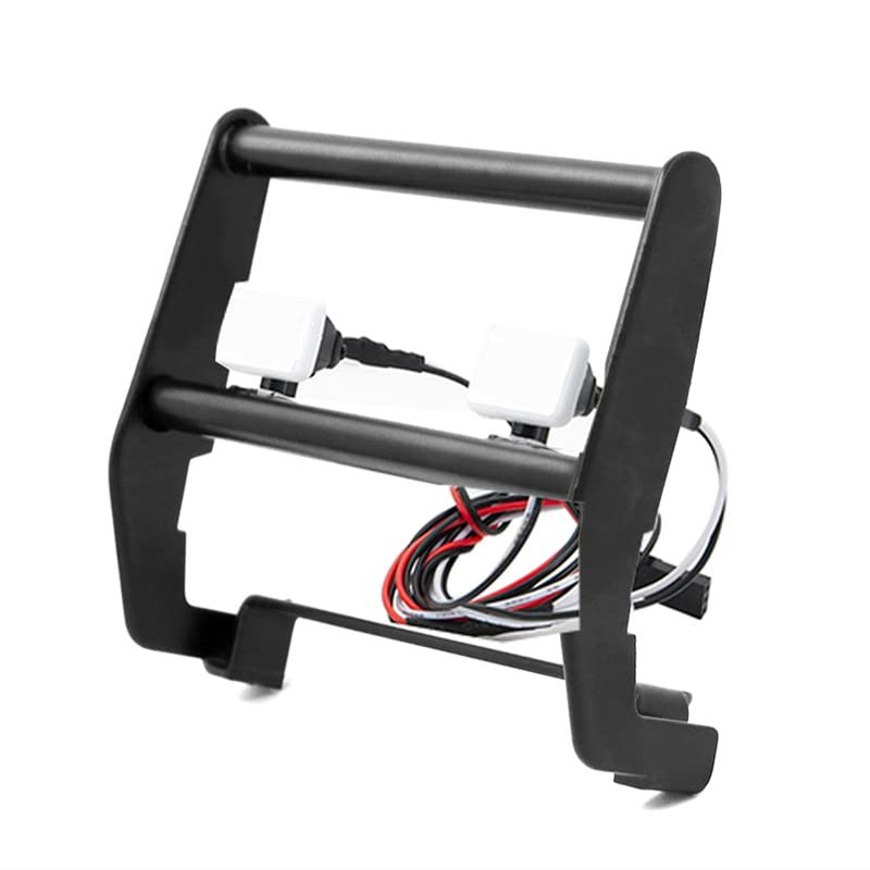 RC Model Realistic Front Alloy Bumper w/LED Designed for Traxxas-4 Ford Bronco Style Body