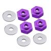 Integy 12-to-17mm Conversion Alloy Hex Wheel (4) Hub +1mm Offset for 1/10 Scale RC view 1