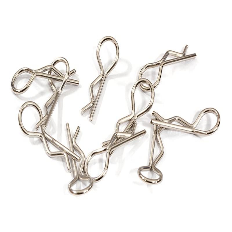 Integy Bent-Up Body Clips (10) for 1/10 RC Cars & Trucks (LxW=23x9mm)