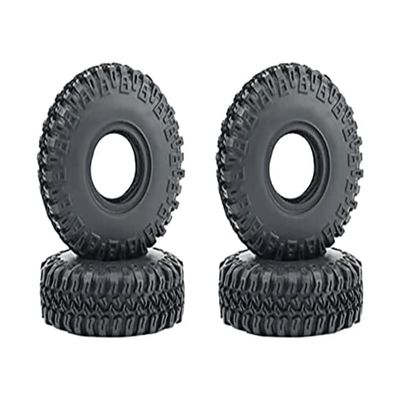 Realistic Rubber Tires (4) for Axial 1/24 SCX24 Rock Crawler (O.D.=54mm)